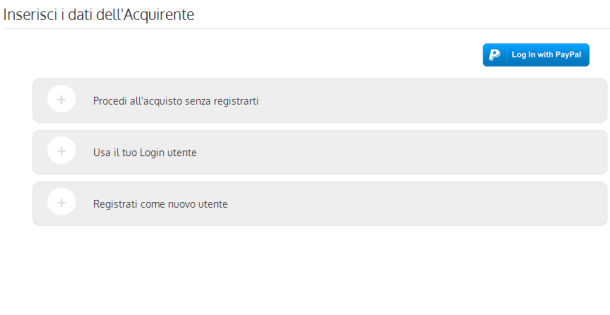 Ordini senza registrazione - novità