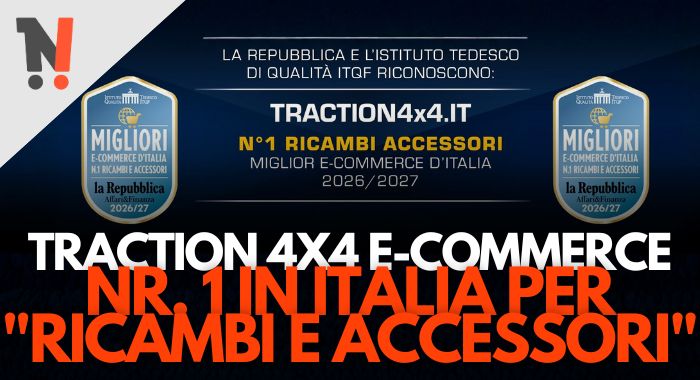 Un traguardo storico: Traction4x4 (cliente Newcart) eletto E-Commerce Nr. 1 in Italia!