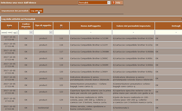 aggiornare e modificare i permalink