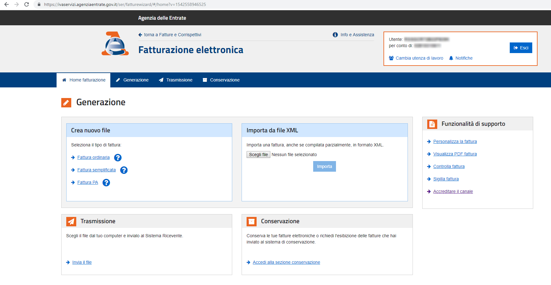 conservazione fatturazione