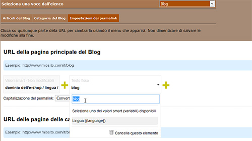 Come personalizzare i permalink degli articoli di blog su un e-shop NewCart 3