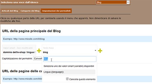 Come personalizzare i permalink degli articoli di blog su un e-shop NewCart 3