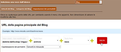 Come personalizzare i permalink degli articoli di blog su un e-shop NewCart 6