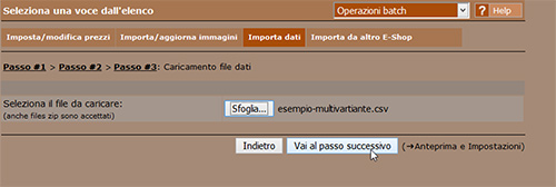 Come creare ed importare un file csv contenente prodotti multivariante 10