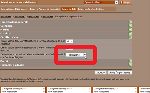 Come creare ed importare un file csv contenente prodotti multivariante 11