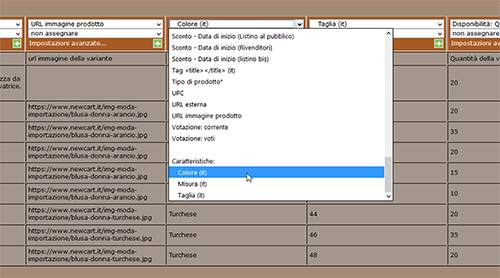 Come creare ed importare un file csv contenente prodotti multivariante 15