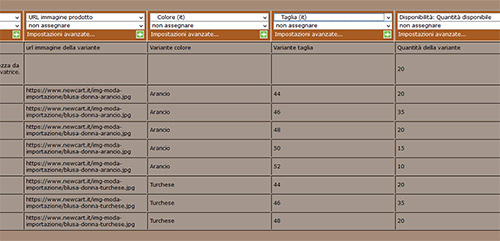 Come creare ed importare un file csv contenente prodotti multivariante 16