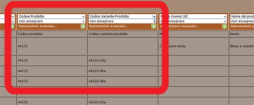 Come creare ed importare un file csv contenente prodotti multivariante 13