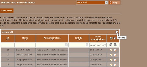 Come creare un Data Feed per esportare i dati del tuo e-shop 01