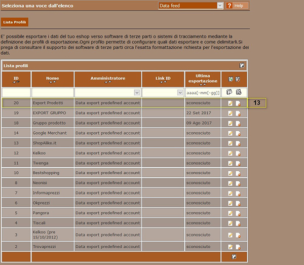 Come creare un Data Feed per esportare i dati del tuo e-shop