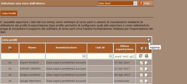 Come creare un Data Feed per esportare i dati del tuo e-shop 01