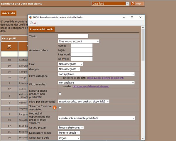 Come creare un Data Feed per esportare i dati del tuo e-shop 01