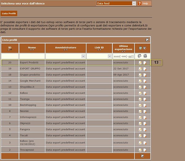Come creare un Data Feed per esportare i dati del tuo e-shop
