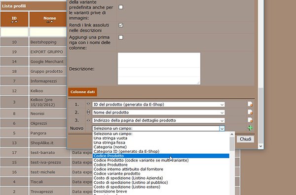 Come creare un Data Feed per esportare i dati del tuo e-shop 09