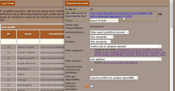 Come creare un Data Feed per esportare i dati del tuo e-shop