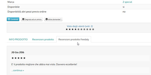 Il sistema di testimonianze e recensioni online Feedaty di Zoorate integrato su un'e-shop NewCart