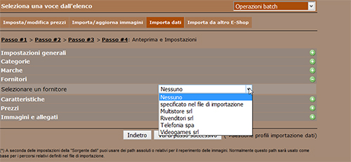 importare cataloghi csv di diversi fornitori su newcart 07