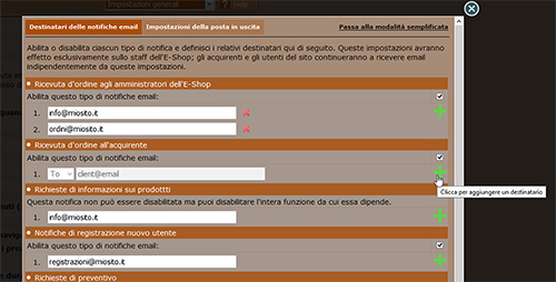 Gestisci le notifiche email su un'e-shop NewCart