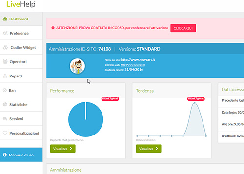 NewCart e Live Help la chat tutta italiana 1