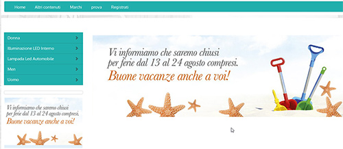 NewCart avviso chiuso per ferie - banner informativi 31