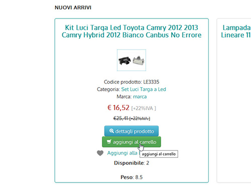 NewCart avviso chiuso per ferie - disabilitare il carrello 36