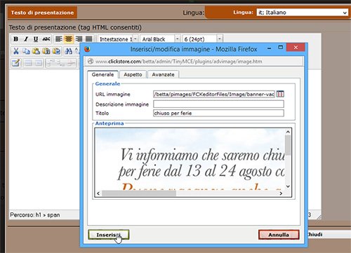NewCart avviso chiuso per ferie - banner informativi 28