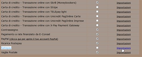 Satispay integrato su NewCart