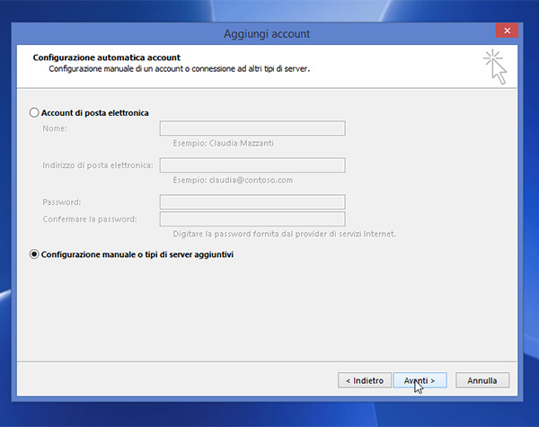 Come configurare un account di posta su Outlook 08