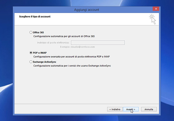 Come configurare un account di posta su Outlook 09