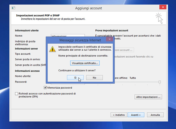 Come configurare un account di posta su Outlook 25