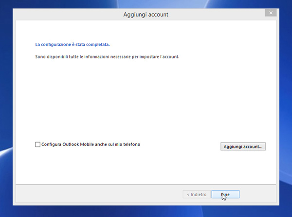 Come configurare un account di posta su Outlook 27