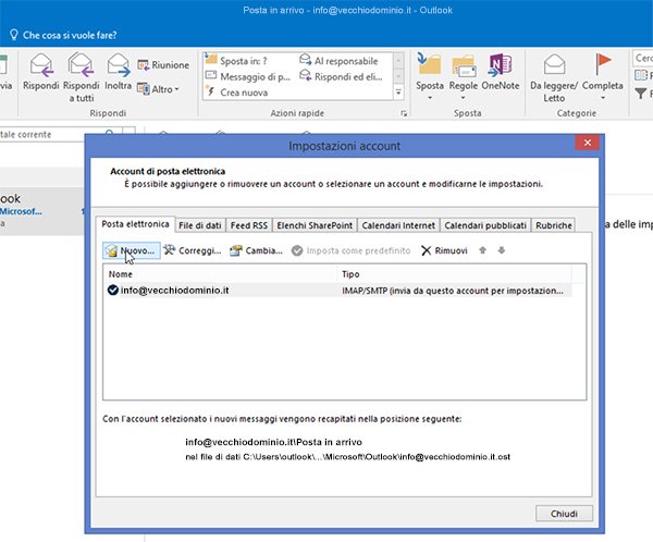 Come configurare un account di posta su Outlook 04