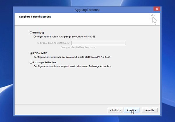 Come configurare un account di posta su Outlook 09