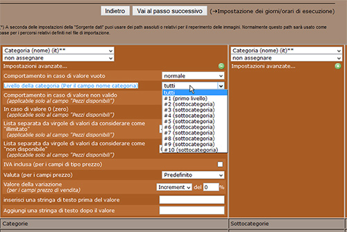 newcart impostazioni avanzate in importazione dati da csv 4