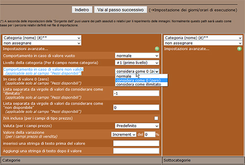 newcart impostazioni avanzate in importazione dati da csv 6