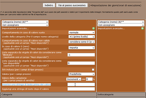 newcart impostazioni avanzate in importazione dati da csv 13