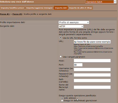 Programma l'importazione automatica di un catalogo in csv 01