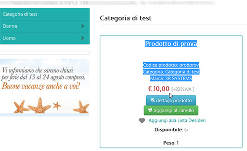 newcart imposta modifica prezzi 32