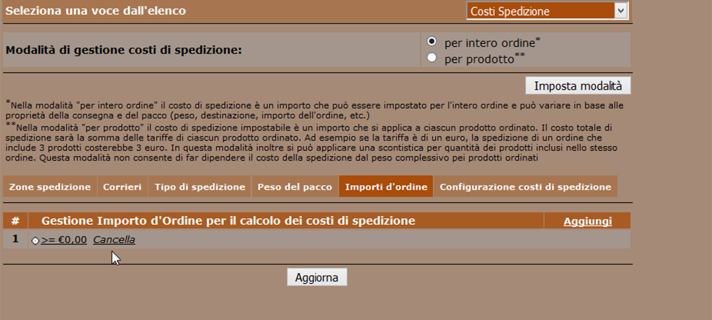 ScontoSport  Costi di spedizione