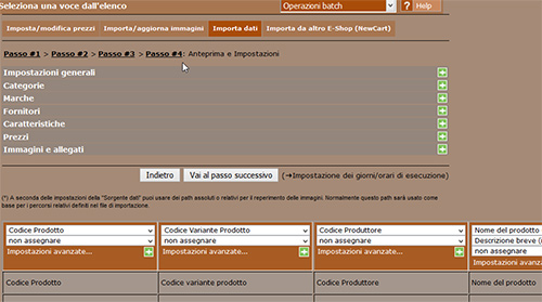 Impostare ricarichi differenti, per fasce di prezzo, nei profili di importazione dati 1