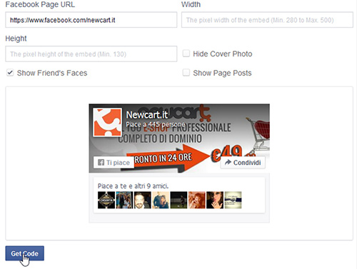 Inserire plugin Facebook in NewCart 

4