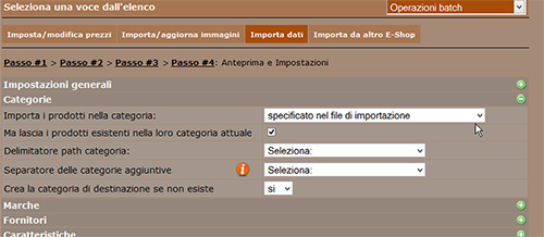 come importare un catalogo prodotti 009