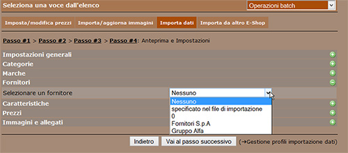 come importare un catalogo prodotti 011