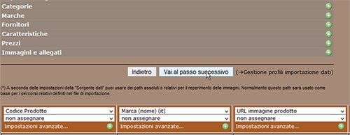 come importare un catalogo prodotti 017