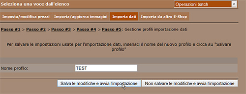 come importare un catalogo prodotti 018