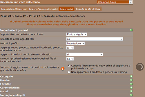 NewCart potenzia importazione prodotti da csv 7