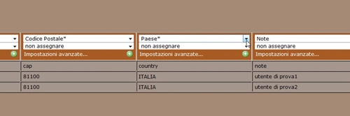 Newcart selezione dato da menu a tendina