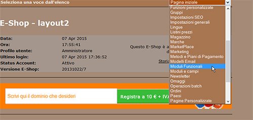 NewCart attivazione lista dei 

desideri