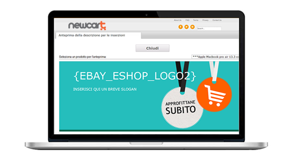 NewCart aggiunge i templates eBay gratis